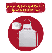 Load image into Gallery viewer, Let&#39;s Get Cookin&#39; Apron &amp; Chef Hat Set
